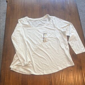 Terra & Sky Cream 3/4 Sleeve Relaxed Tee